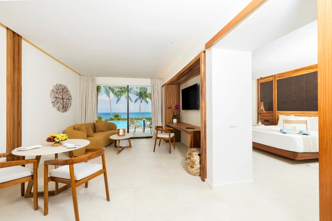 Butler opening the suite doors majestic mirage punta cana all suite resort