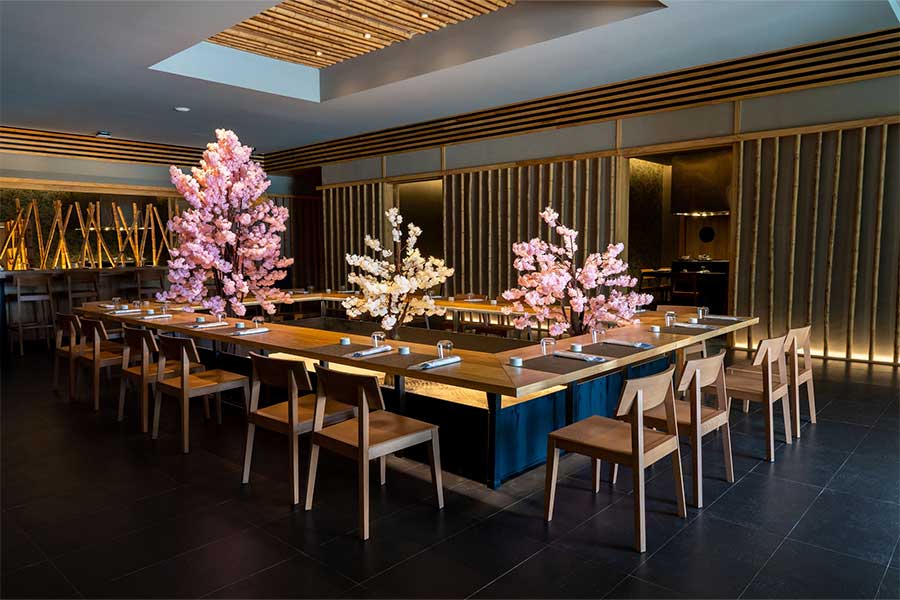 Comedor del restaurante japonés Majestic Elegance Costa Mujeres