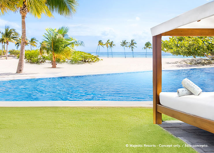 cama balinesa dia soleado smirage club swim up suite oceanfront