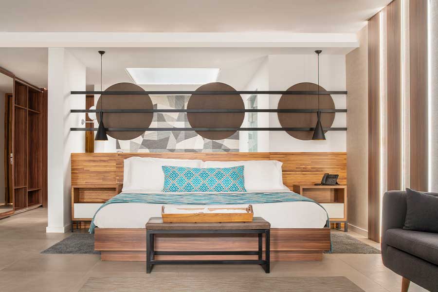 detalle suite cama doble junior suite swim up