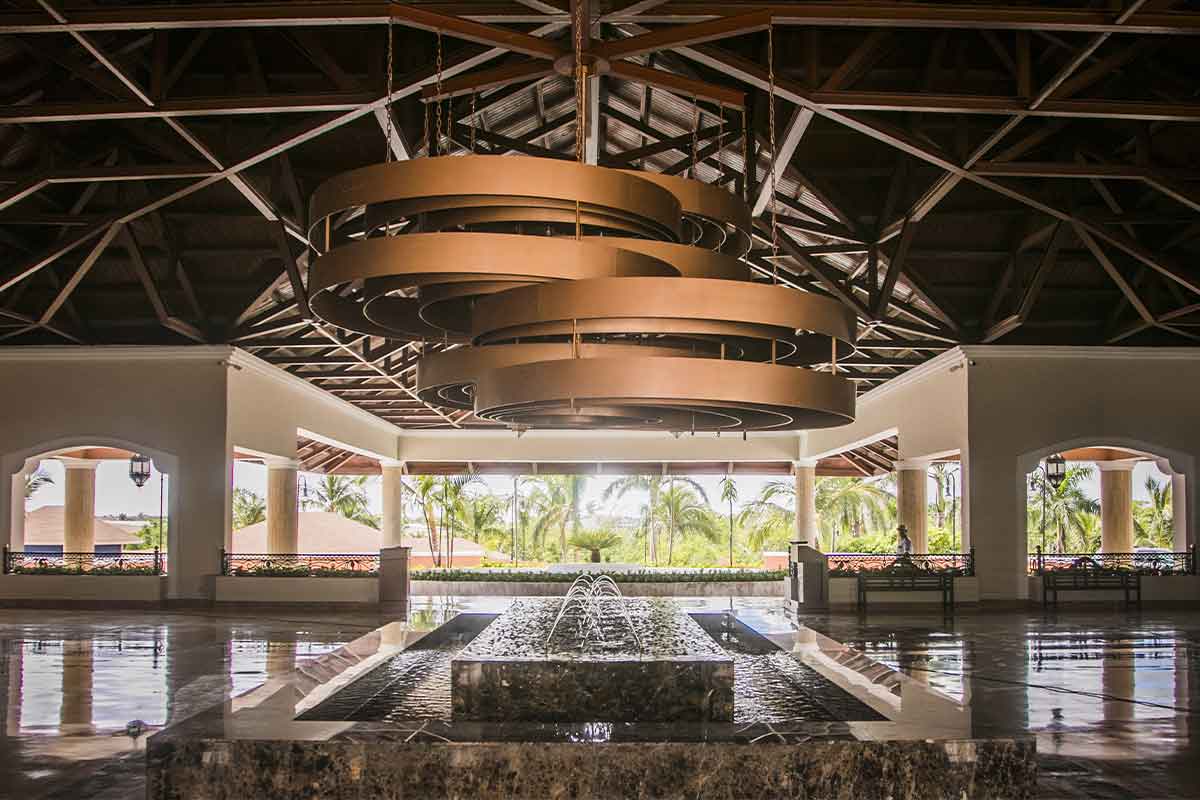 Hall de entrada del Hotel Majestic Colonial Punta Cana