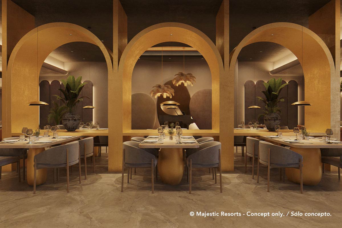 restaurant magestic mirage costa mujeres all suite resort