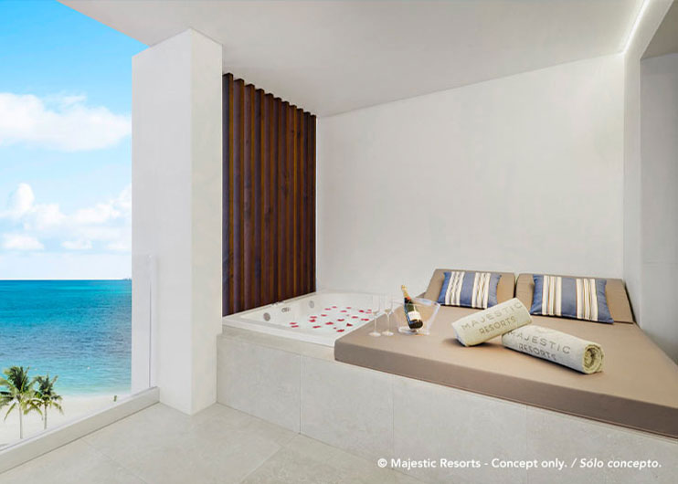 vistas al mar mirage club oceafront suite outdoor jacuzzi