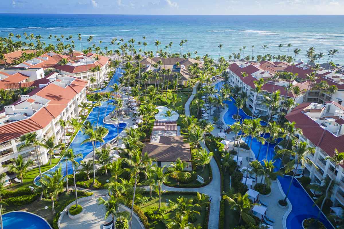 Vista Aérea del Resort Majestic Mirage en Punta Cana