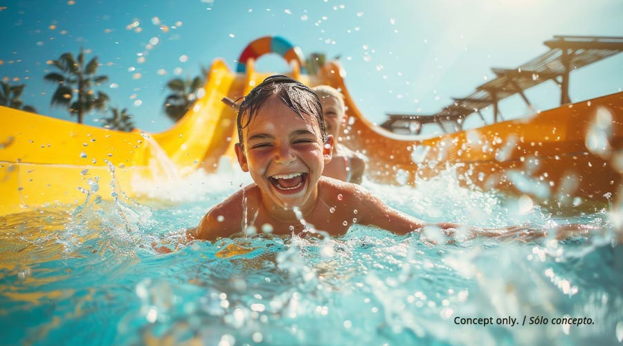 Children on a water slide Children on a water slide majestic mirage punta cana all suite resort